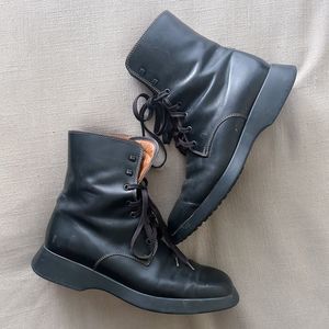 Tod’s Black Genuine Leather Combat Boot